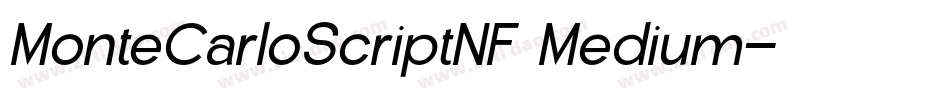 MonteCarloScriptNF Medium字体转换